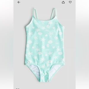 Aqua color H&M swimsuit swim pool vacation beach